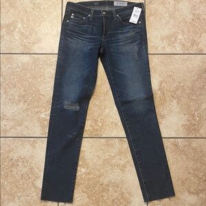 ✨ AG Adriano Goldschmied “The Stilt” Cigarette Leg Jeans size 27 Dark Tide NWT